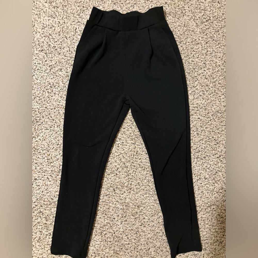 Black skinny work pants